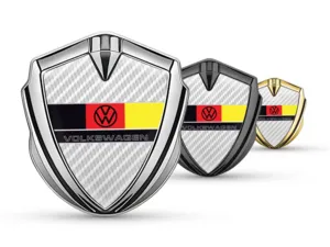 VW Emblem Silicon Badge Racing Look Glossy Finish